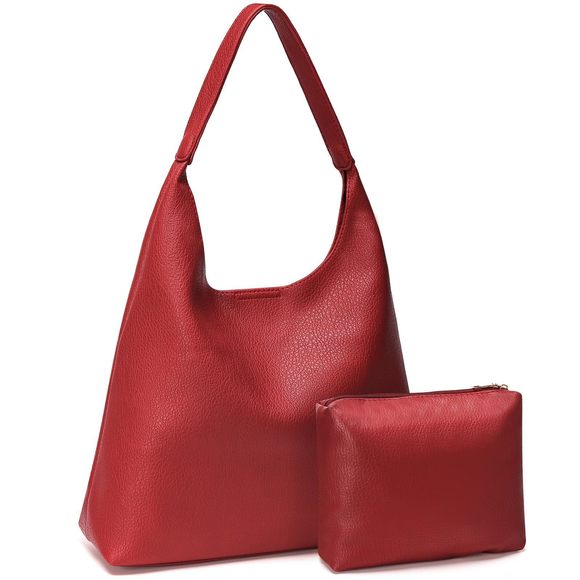 Hobo Bags, Soft Vegan Leather Shoulder Handbags, Slouchy Tote :3 - Picture 1 of 6